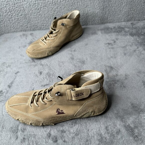 LDECK Shoes Womens Size 7.5 High Top Barefoot Walking Sneakers‎ Orthopedic Suede - Picture 1 of 14